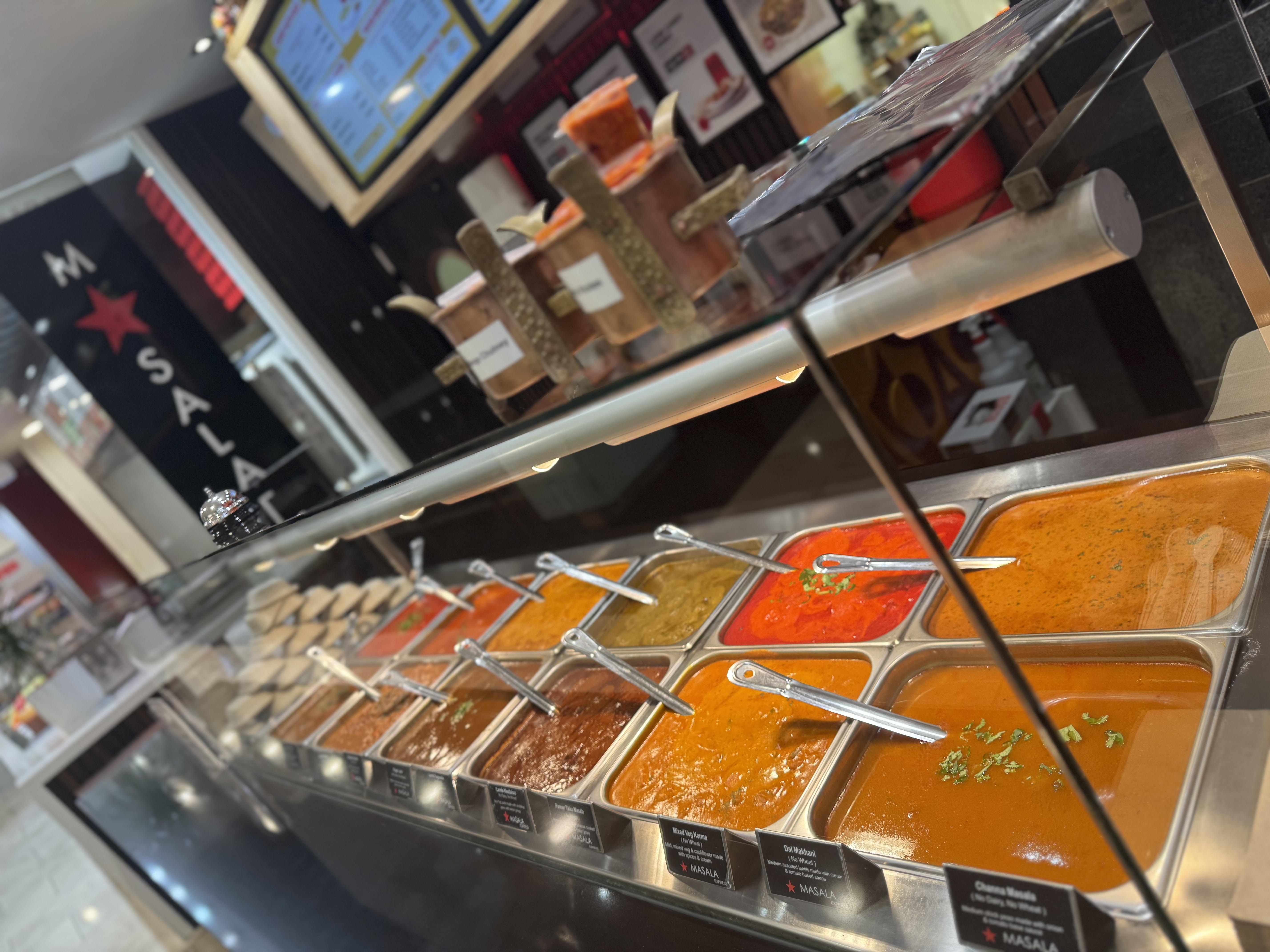 Fresh curries prepared daily at Masala Express, Wellington